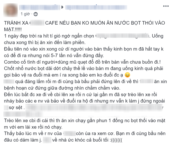 Khách uống cà phê ở cửa hàng có tiếng bị ăn xin nhổ nước bọt vào mặt, thái độ của nhân viên càng khiến ai nấy phẫn nộ Khách uống cà phê ở cửa hàng có tiếng bị ăn xin nhổ nước bọt vào mặt, thái độ của nhân viên càng khiến ai nấy phẫn nộ