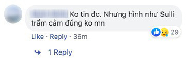 Trước khi có tin tự tử, Sulli đã có loạt biểu hiện khiến ai cũng nghĩ cô đang gặp vấn đề tâm lý nặng nề Trước khi có tin tự tử, Sulli đã có loạt biểu hiện khiến ai cũng nghĩ cô đang gặp vấn đề tâm lý nặng nề