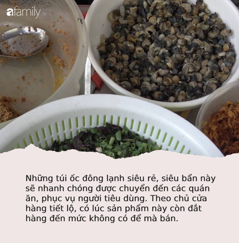 Rùng mình hàng tấn ruột ốc cấp đông cả năm được bán ra mỗi ngày: Dân 'nghiện' bún ốc vỉa hè coi chừng rước bệnh - 4 Rùng mình hàng tấn ruột ốc cấp đông cả năm được bán ra mỗi ngày: Dân 'nghiện' bún ốc vỉa hè coi chừng rước bệnh - 4