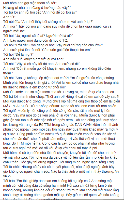 NS Xuân Hương tung chương cuối 'tự truyện' về Thanh Bạch: Anh đã liên tục dùng những đòn tấn công đê tiện nhằm triệt đường sống của tôi - 10 NS Xuân Hương tung chương cuối 'tự truyện' về Thanh Bạch: Anh đã liên tục dùng những đòn tấn công đê tiện nhằm triệt đường sống của tôi - 10