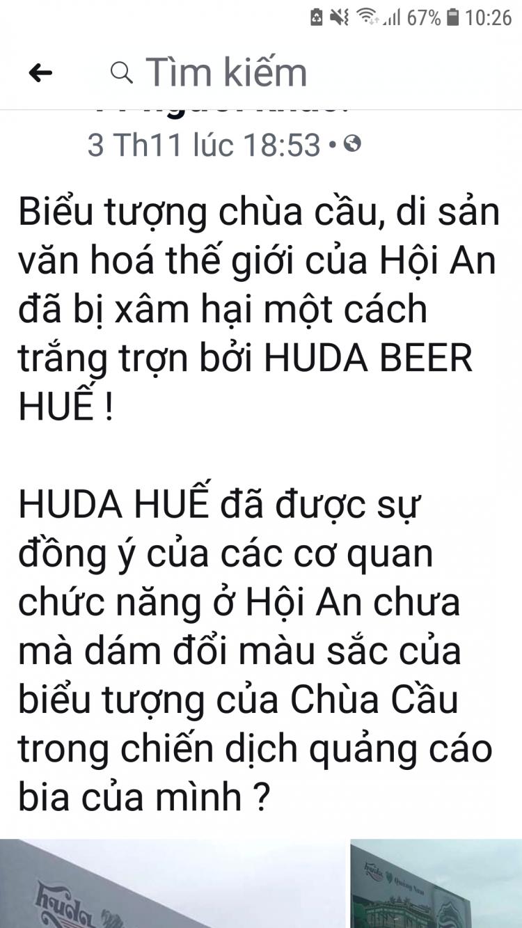 Quảng Nam: Dùng hình ảnh Chùa Cầu để quảng cáo bia gây phản cảm - 1 Quảng Nam: Dùng hình ảnh Chùa Cầu để quảng cáo bia gây phản cảm - 1