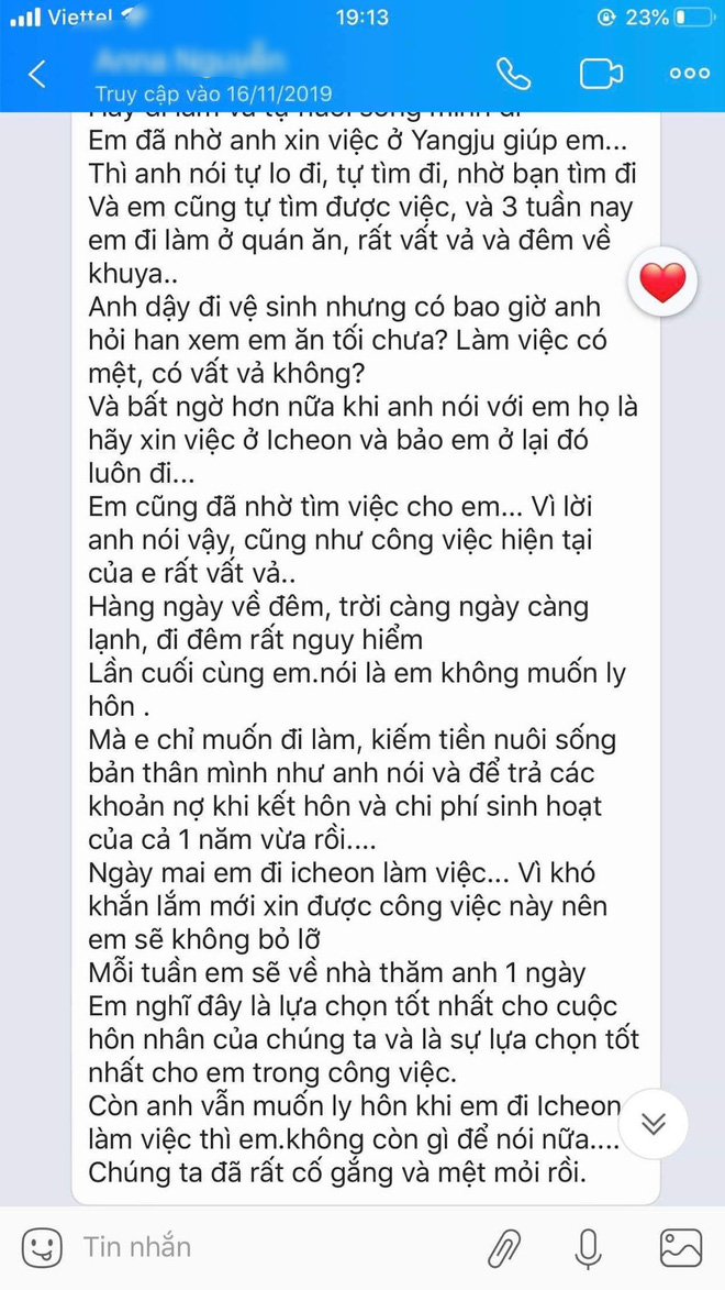 Những dòng tin nhắn cuối cùng nghi của cô dâu Việt gửi chồng Hàn trước khi bị sát hại rồi giấu xác - 3 Những dòng tin nhắn cuối cùng nghi của cô dâu Việt gửi chồng Hàn trước khi bị sát hại rồi giấu xác - 3