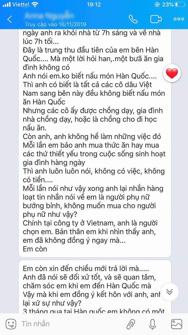Những dòng tin nhắn cuối cùng nghi của cô dâu Việt gửi chồng Hàn trước khi bị sát hại rồi giấu xác Những dòng tin nhắn cuối cùng nghi của cô dâu Việt gửi chồng Hàn trước khi bị sát hại rồi giấu xác