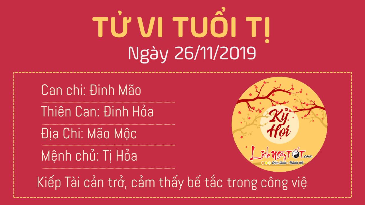 Tử vi thứ 3 ngày 26/11/2019 của 12 con giáp: Sửu đón tin mừng, Tị công việc bế tắc - 5 Tử vi thứ 3 ngày 26/11/2019 của 12 con giáp: Sửu đón tin mừng, Tị công việc bế tắc - 5