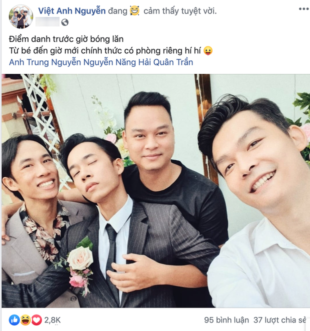 Bị nhận nhầm là chú rể, Việt Anh Vlog 1977 hài hước khẳng định vẫn còn tỉnh táo nên chưa bị 'bế lên quan' Bị nhận nhầm là chú rể, Việt Anh Vlog 1977 hài hước khẳng định vẫn còn tỉnh táo nên chưa bị 'bế lên quan'