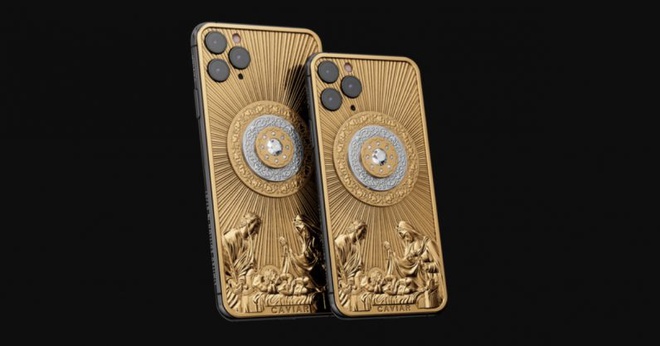 Chiêm ngưỡng iPhone 11 Pro Max bản Giáng Sinh mạ vàng, kim cương giá hơn 3 tỷ Đồng Chiêm ngưỡng iPhone 11 Pro Max bản Giáng Sinh mạ vàng, kim cương giá hơn 3 tỷ Đồng