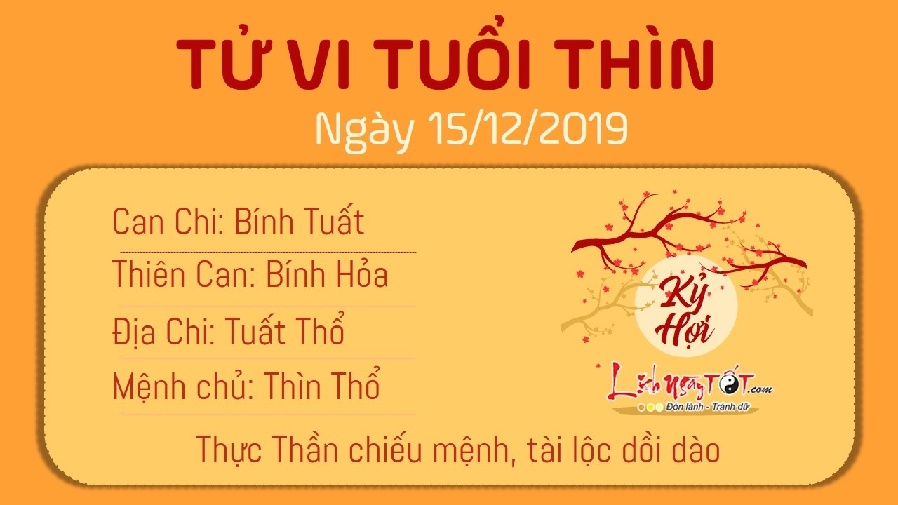 Tử vi Chủ Nhật ngày 15/12/2019 của 12 con giáp: Thìn tài lộc dồi dào, Ngọ mù quáng - 4 Tử vi Chủ Nhật ngày 15/12/2019 của 12 con giáp: Thìn tài lộc dồi dào, Ngọ mù quáng - 4