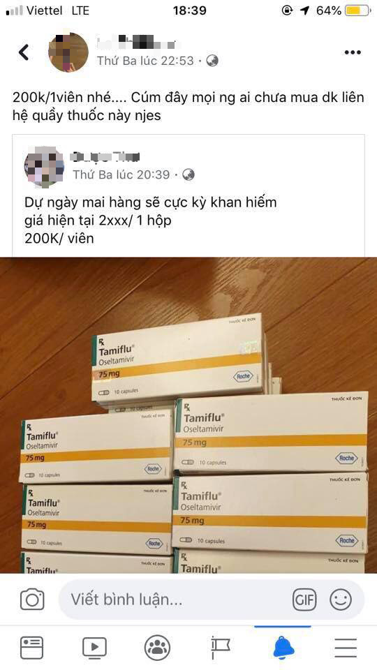 'Khóc thét' vì mua 21 viên Tamiflu mất gần 7 triệu đồng - 1 'Khóc thét' vì mua 21 viên Tamiflu mất gần 7 triệu đồng - 1