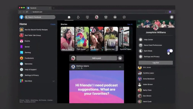 Facebook đổi giao diện hoàn toàn mới trên máy tính, Dark Mode sẽ xuất hiện ngay đầu 2020 Facebook đổi giao diện hoàn toàn mới trên máy tính, Dark Mode sẽ xuất hiện ngay đầu 2020