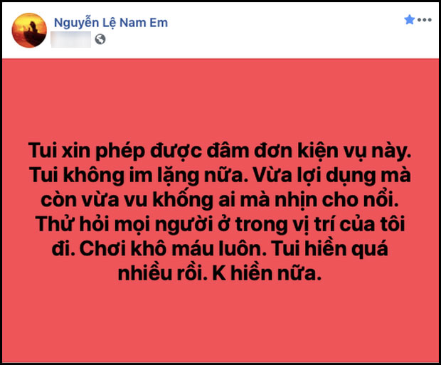 Nam Em khẳng định chỉ coi Quốc Bảo là 'chị em bạn dì', trách dân mạng không phân biệt được đúng sai nhưng lại bị mắng ngược Nam Em khẳng định chỉ coi Quốc Bảo là 'chị em bạn dì', trách dân mạng không phân biệt được đúng sai nhưng lại bị mắng ngược