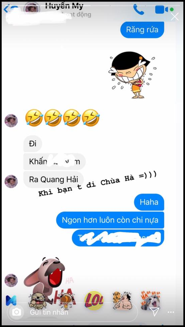 Xôn xao đoạn chat 'cô chủ tiệm nail' khoe đi chùa Hà cầu duyên, thế nào mà lại công khai nhắc tên Quang Hải - 1 Xôn xao đoạn chat 'cô chủ tiệm nail' khoe đi chùa Hà cầu duyên, thế nào mà lại công khai nhắc tên Quang Hải - 1