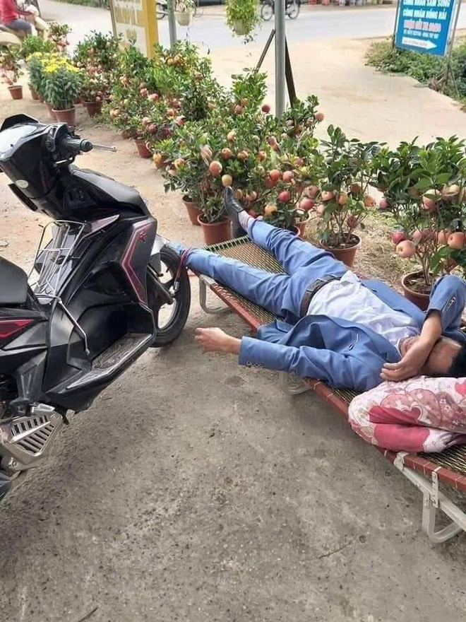 Dở khóc dở cười với hình ảnh người đàn ông ăn mặc bảnh bao ngủ vạ giữa đường, say khướt vẫn không quên bảo vệ xe máy Dở khóc dở cười với hình ảnh người đàn ông ăn mặc bảnh bao ngủ vạ giữa đường, say khướt vẫn không quên bảo vệ xe máy