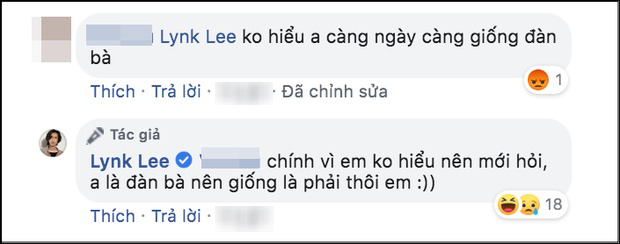 Thay ảnh đại diện chào năm mới nhưng lại bị nói ngày càng nữ tính, Lynk Lee thản nhiên đáp trả: 'Anh là đàn bà nên giống là phải thôi em' - 7 Thay ảnh đại diện chào năm mới nhưng lại bị nói ngày càng nữ tính, Lynk Lee thản nhiên đáp trả: 'Anh là đàn bà nên giống là phải thôi em' - 7