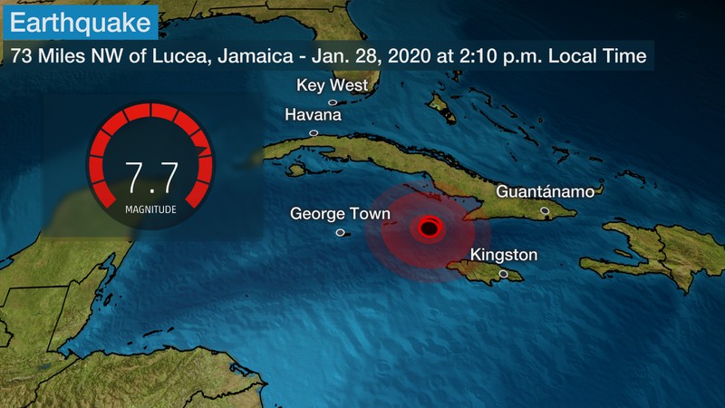 Cảnh báo sóng thần sau trận động đất 7,7 richter ở Cuba, Jamaica Cảnh báo sóng thần sau trận động đất 7,7 richter ở Cuba, Jamaica