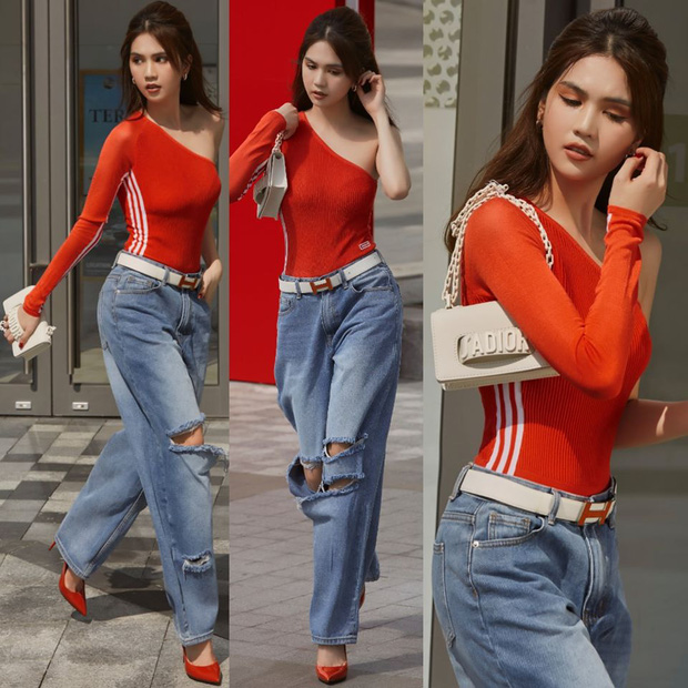 Ngọc Trinh dáng chuẩn nên mặc quần jeans đẹp mê là đương nhiên, mỗi tội lại có đôi lần mix đồ hơi 'lỗi' - 7 Ngọc Trinh dáng chuẩn nên mặc quần jeans đẹp mê là đương nhiên, mỗi tội lại có đôi lần mix đồ hơi 'lỗi' - 7