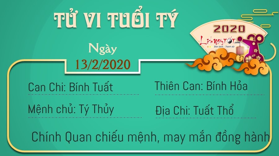 Tử vi thứ 5 ngày 13/02/2020 của 12 con giáp: Tý may mắn, Thìn mâu thuẫn với đồng nghiệp Tử vi thứ 5 ngày 13/02/2020 của 12 con giáp: Tý may mắn, Thìn mâu thuẫn với đồng nghiệp