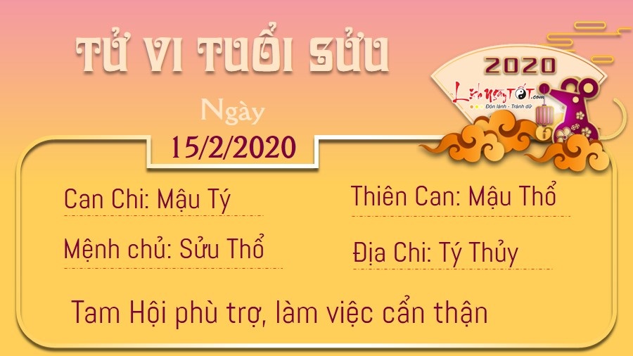 Tử vi thứ 7 ngày 15/02/2020 của 12 con giáp: Tị có ý tưởng đột phá, Dậu gặp tai họa bất ngờ - 1 Tử vi thứ 7 ngày 15/02/2020 của 12 con giáp: Tị có ý tưởng đột phá, Dậu gặp tai họa bất ngờ - 1