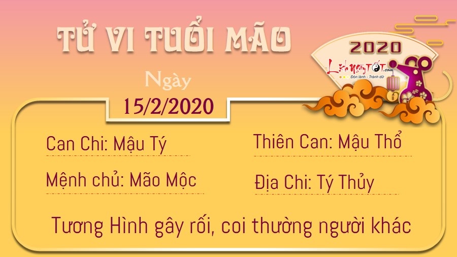 Tử vi thứ 7 ngày 15/02/2020 của 12 con giáp: Tị có ý tưởng đột phá, Dậu gặp tai họa bất ngờ - 3 Tử vi thứ 7 ngày 15/02/2020 của 12 con giáp: Tị có ý tưởng đột phá, Dậu gặp tai họa bất ngờ - 3