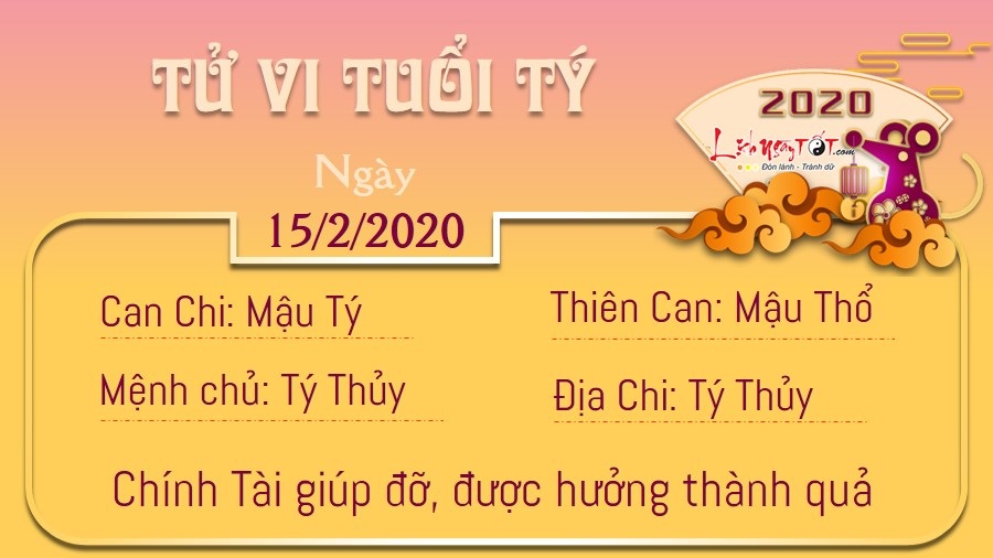 Tử vi thứ 7 ngày 15/02/2020 của 12 con giáp: Tị có ý tưởng đột phá, Dậu gặp tai họa bất ngờ Tử vi thứ 7 ngày 15/02/2020 của 12 con giáp: Tị có ý tưởng đột phá, Dậu gặp tai họa bất ngờ