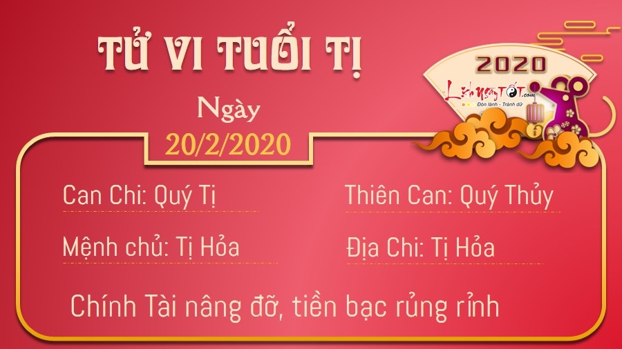 Tử vi thứ 5 ngày 20/02/2020 của 12 con giáp: Ngọ phát tài phát lộc, Mùi kế hoạch đổ vỡ - 5 Tử vi thứ 5 ngày 20/02/2020 của 12 con giáp: Ngọ phát tài phát lộc, Mùi kế hoạch đổ vỡ - 5