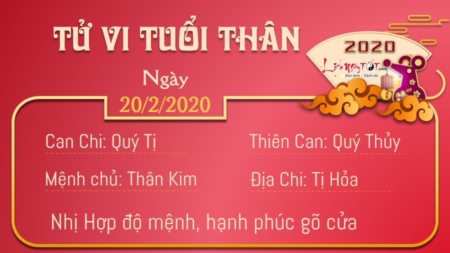 Tử vi thứ 5 ngày 20/02/2020 của 12 con giáp: Ngọ phát tài phát lộc, Mùi kế hoạch đổ vỡ - 8 Tử vi thứ 5 ngày 20/02/2020 của 12 con giáp: Ngọ phát tài phát lộc, Mùi kế hoạch đổ vỡ - 8