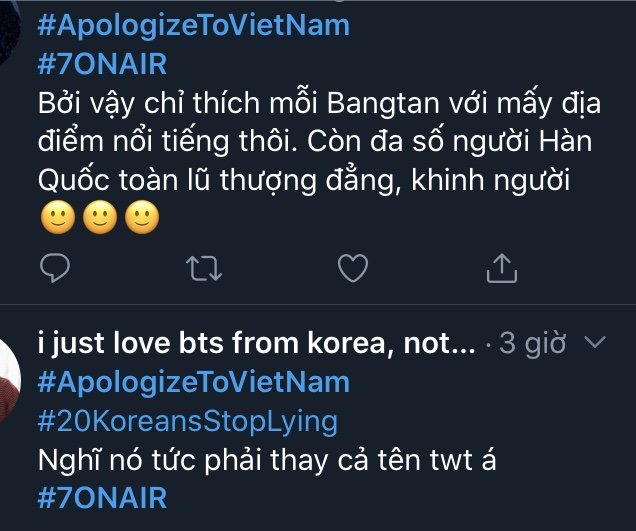 Hạ gục BTS, hashtag #XinlỗiViệtNam thống trị Twitter - 16 Hạ gục BTS, hashtag #XinlỗiViệtNam thống trị Twitter - 16