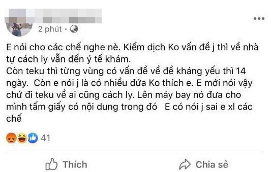 Gái xinh từ tâm dịch Daegu về Việt Nam nhưng lại trốn cách ly, còn tự hào khoe 'thành tích' lên trang cá nhân khiến dân mạng sôi sục - 1 Gái xinh từ tâm dịch Daegu về Việt Nam nhưng lại trốn cách ly, còn tự hào khoe 'thành tích' lên trang cá nhân khiến dân mạng sôi sục - 1