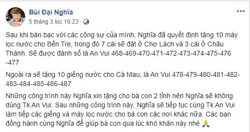 MC Đại Nghĩa, Phi Nhung, Thủy Tiên cùng hàng loạt sao Việt kêu gọi ủng hộ bà con miền Tây trước tình hình hạn mặn kéo dài - 5 MC Đại Nghĩa, Phi Nhung, Thủy Tiên cùng hàng loạt sao Việt kêu gọi ủng hộ bà con miền Tây trước tình hình hạn mặn kéo dài - 5