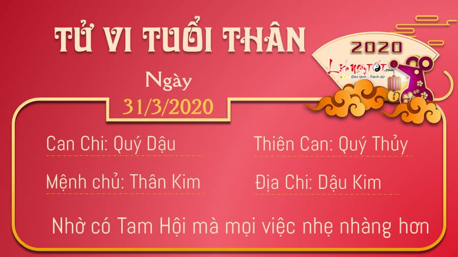 Tử vi thứ 3 ngày 31/03/2020 của 12 con giáp: Tuất khó xử, Hợi không biết làm gì - 8 Tử vi thứ 3 ngày 31/03/2020 của 12 con giáp: Tuất khó xử, Hợi không biết làm gì - 8