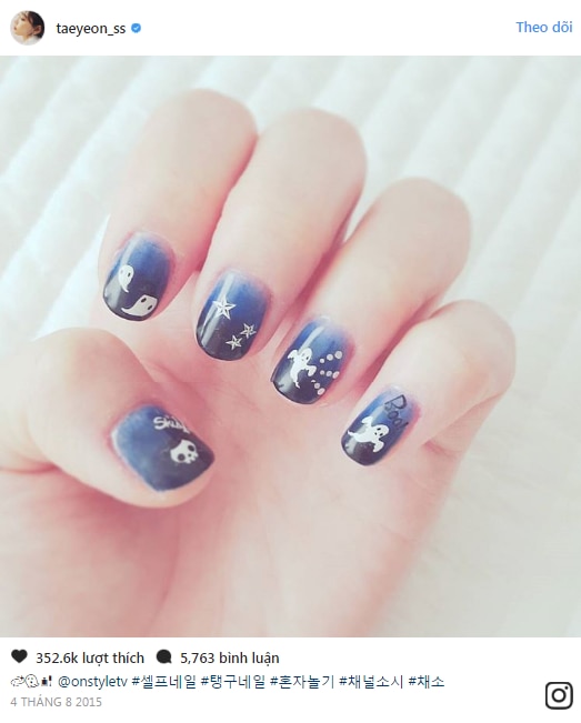Trông thì cool ngầu mà Taeyeon hóa ra 'bánh bèo' quá thể khi toàn làm nail kiểu dễ thương, xinh yêu hết mức - 6 Trông thì cool ngầu mà Taeyeon hóa ra 'bánh bèo' quá thể khi toàn làm nail kiểu dễ thương, xinh yêu hết mức - 6