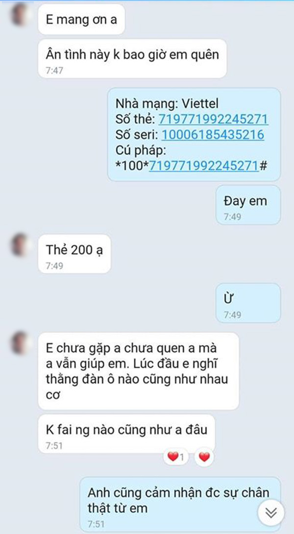 Chàng trai nhẹ dạ cả tin bị cô gái đào mỏ lừa 3 lần liên tiếp, tổng cộng mất 3 thẻ cào 200k - 4 Chàng trai nhẹ dạ cả tin bị cô gái đào mỏ lừa 3 lần liên tiếp, tổng cộng mất 3 thẻ cào 200k - 4