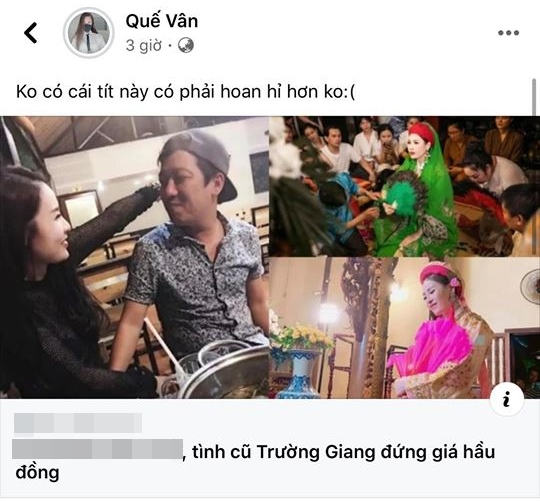 Bị gọi là 'tình cũ Trường Giang', Quế Vân phản ứng bất ngờ Bị gọi là 'tình cũ Trường Giang', Quế Vân phản ứng bất ngờ