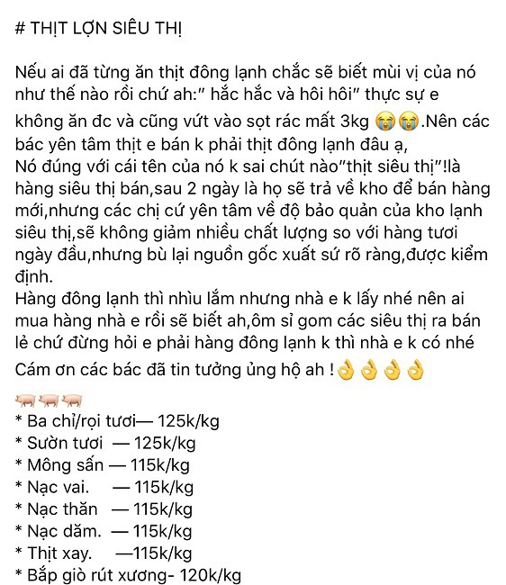 Mù mờ nguồn gốc 'thịt siêu thị' giá siêu rẻ bán trên mạng xã hội Mù mờ nguồn gốc 'thịt siêu thị' giá siêu rẻ bán trên mạng xã hội