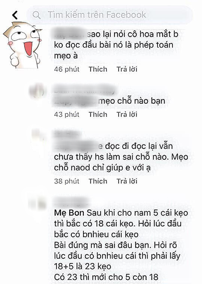 Yêu cầu tính số kẹo, học trò tính đúng 18-5=13 nhưng vẫn bị gạch bỏ: Dân mạng chỉ ra lỗi sai kinh điển của giáo viên - 2 Yêu cầu tính số kẹo, học trò tính đúng 18-5=13 nhưng vẫn bị gạch bỏ: Dân mạng chỉ ra lỗi sai kinh điển của giáo viên - 2