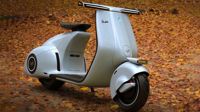 Vespa 98 Concept - xe điện mang thiết kế hoài cổ - 1 Vespa 98 Concept - xe điện mang thiết kế hoài cổ - 1