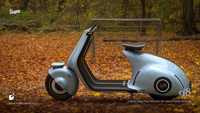 Vespa 98 Concept - xe điện mang thiết kế hoài cổ - 3 Vespa 98 Concept - xe điện mang thiết kế hoài cổ - 3