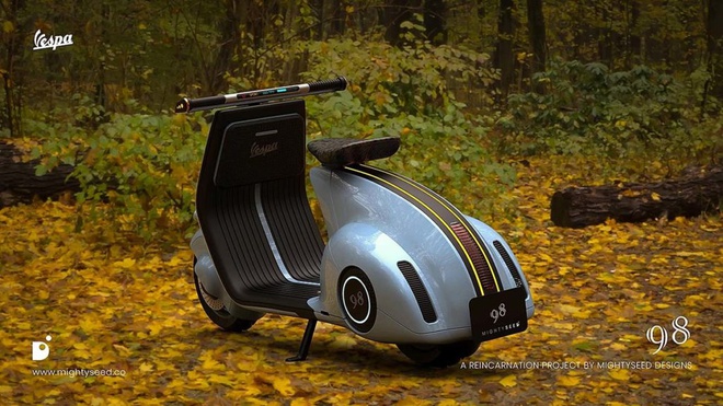 Vespa 98 Concept - xe điện mang thiết kế hoài cổ - 4 Vespa 98 Concept - xe điện mang thiết kế hoài cổ - 4