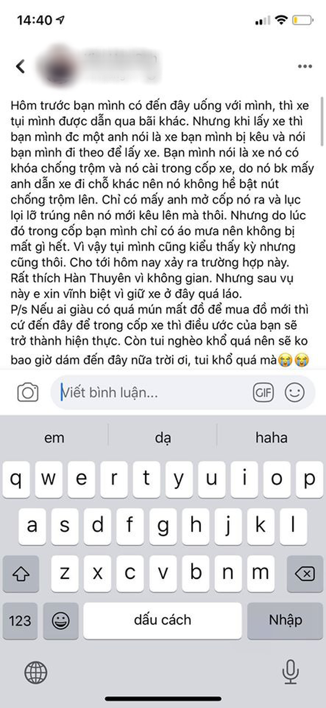 Liên tục nhiều khách hàng phản ánh mất đồ tại Starbucks Hàn Thuyên, giám đốc truyền thông lên tiếng: 'Cửa hàng không làm gì được cả' - 5 Liên tục nhiều khách hàng phản ánh mất đồ tại Starbucks Hàn Thuyên, giám đốc truyền thông lên tiếng: 'Cửa hàng không làm gì được cả' - 5