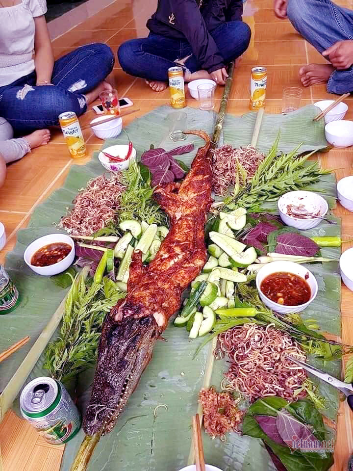 Cá sấu nguyên con rẻ như rau, nướng ăn liền ngày bán 2 tạ - 8 Cá sấu nguyên con rẻ như rau, nướng ăn liền ngày bán 2 tạ - 8
