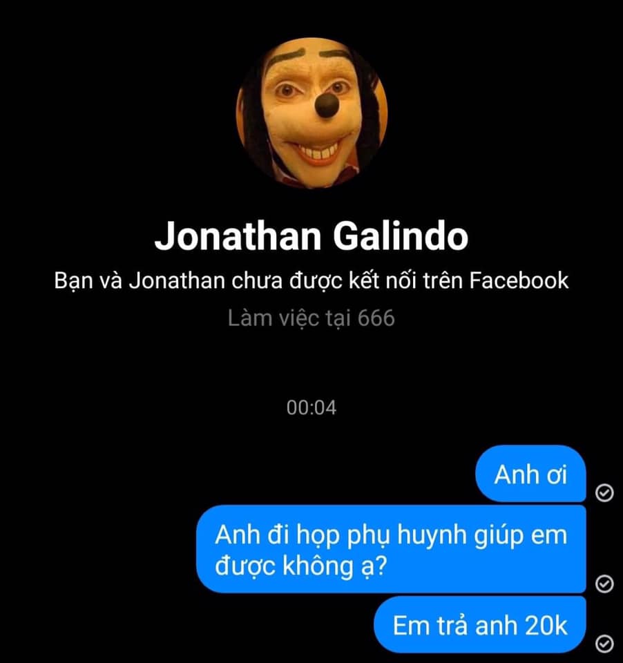 Tài khoản hot nhất MXH 24h giờ qua gọi tên Jonathan Galindo: Là 'chúa tể hắc ám' ở nhiều nước nhưng thành tấu hài với dân mạng Việt Nam - 11 Tài khoản hot nhất MXH 24h giờ qua gọi tên Jonathan Galindo: Là 'chúa tể hắc ám' ở nhiều nước nhưng thành tấu hài với dân mạng Việt Nam - 11