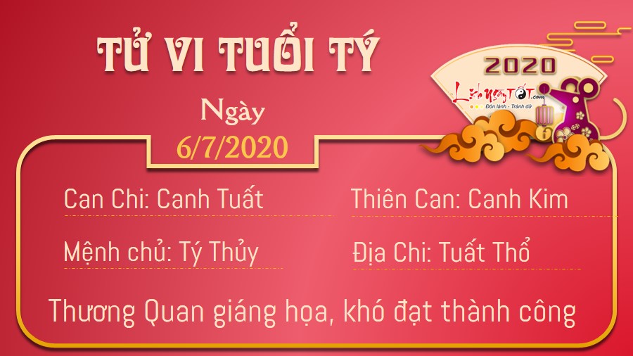 Tử vi thứ 2 ngày 06/07/2020 của 12 con giáp: Tý gặp họa, Sửu thăng tiến Tử vi thứ 2 ngày 06/07/2020 của 12 con giáp: Tý gặp họa, Sửu thăng tiến