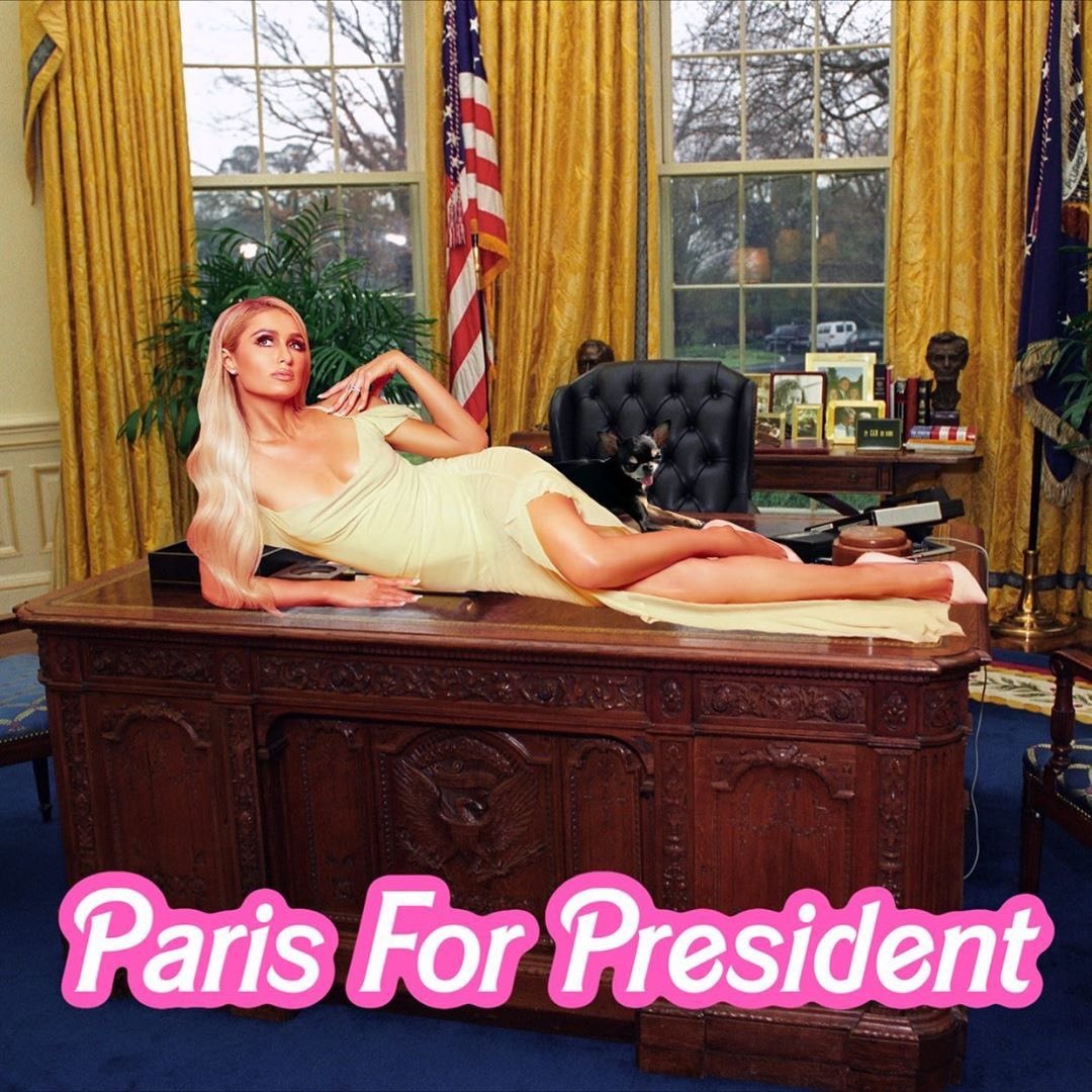Sau rapper thị phi Kanye West, đến lượt 'gái hư Hollywood' Paris Hilton úp mở về chuyện tranh cử Tổng thống Mỹ? - 2 Sau rapper thị phi Kanye West, đến lượt 'gái hư Hollywood' Paris Hilton úp mở về chuyện tranh cử Tổng thống Mỹ? - 2