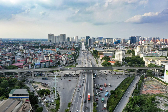 Toàn cảnh đường vành đai 3 Mai Dịch - Nam Thăng Long nhìn từ trên cao sau gần 2 năm thi công - 6 Toàn cảnh đường vành đai 3 Mai Dịch - Nam Thăng Long nhìn từ trên cao sau gần 2 năm thi công - 6