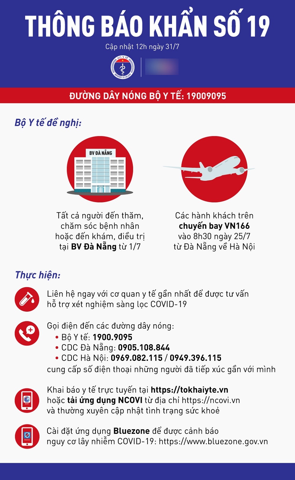 Khẩn: Những người tới Bệnh viện Đà Nẵng và đi chuyến bay VN166 về Hà Nội liên hệ ngay y tế Khẩn: Những người tới Bệnh viện Đà Nẵng và đi chuyến bay VN166 về Hà Nội liên hệ ngay y tế