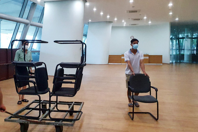Mục sở thị cung thể thao gần 100.000m2 'biến thành' bệnh viện dã chiến ở Đà Nẵng - 5 Mục sở thị cung thể thao gần 100.000m2 'biến thành' bệnh viện dã chiến ở Đà Nẵng - 5