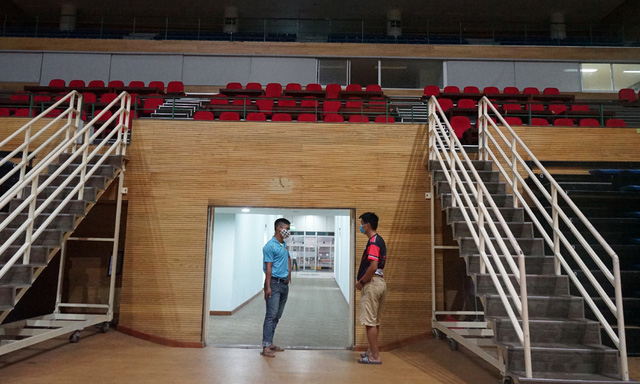 Mục sở thị cung thể thao gần 100.000m2 'biến thành' bệnh viện dã chiến ở Đà Nẵng - 11 Mục sở thị cung thể thao gần 100.000m2 'biến thành' bệnh viện dã chiến ở Đà Nẵng - 11