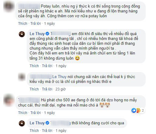 Người mẫu Lê Thúy kể chuyện bị dọa lấy mạng chỉ vì nhắc nhở ý thức đi thang máy - 4 Người mẫu Lê Thúy kể chuyện bị dọa lấy mạng chỉ vì nhắc nhở ý thức đi thang máy - 4