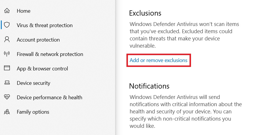 Hướng dẫn đặc cách file/thư mục khỏi bị quét bởi Windows Defender - 3 Hướng dẫn đặc cách file/thư mục khỏi bị quét bởi Windows Defender - 3