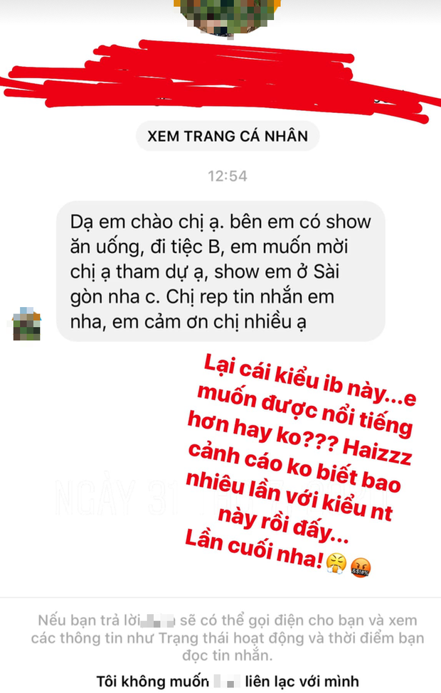 Liên tục bị 'gạ gẫm' qua tin nhắn, Quỳnh Thư có động thái 'dằn mặt' cực gắt trên trang cá nhân Liên tục bị 'gạ gẫm' qua tin nhắn, Quỳnh Thư có động thái 'dằn mặt' cực gắt trên trang cá nhân