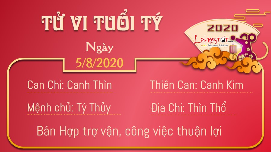 Tử vi thứ 4 ngày 05/08/2020 của 12 con giáp: Dần có tin vui tài lộc, Dậu mất tiền Tử vi thứ 4 ngày 05/08/2020 của 12 con giáp: Dần có tin vui tài lộc, Dậu mất tiền